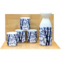 Bambú de Sake set en blanco - japonés 4 tazas